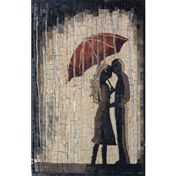 Furtive Kiss Tile Mosaic Art
