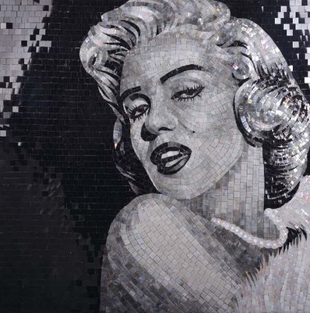 Monochromatic Brilliance Mosaic Artwork
