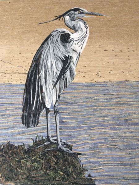 The Solitary Sentinel Marble Mosaic