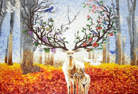 White Stag Mosaic Design