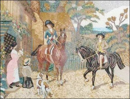 Equestrians Wall Art Mosaic