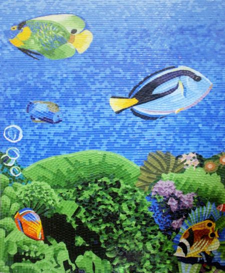 Splashy Fish Mosaic Art