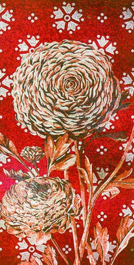 Passion Flower Mosaic Art