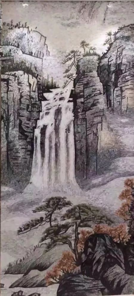 Frozen Waterfall Mosaic Art