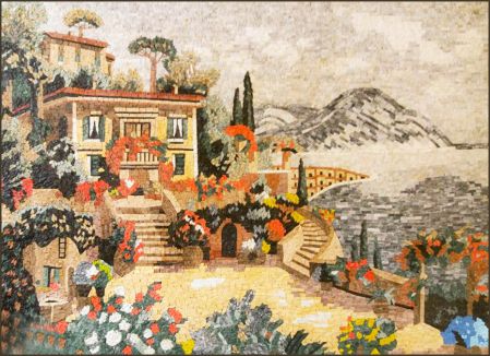 Villa by The Sea Mosaic Artwork