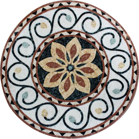 Wavy Excellence Medallion Mosaic Art