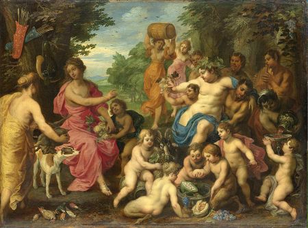 Bacchus And Diana by Hendrick Van Balen