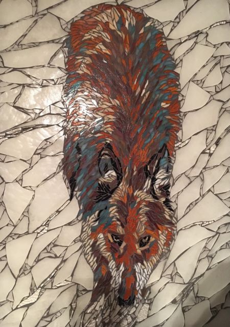 Wolf in Snow by Pamela Mauseth