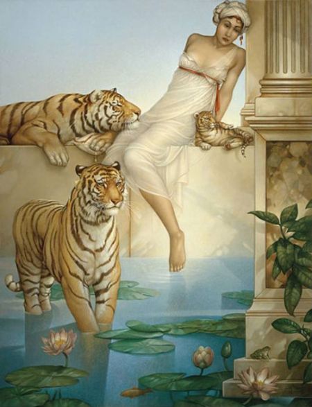 Startled Sky Nymph by Michael Parkes